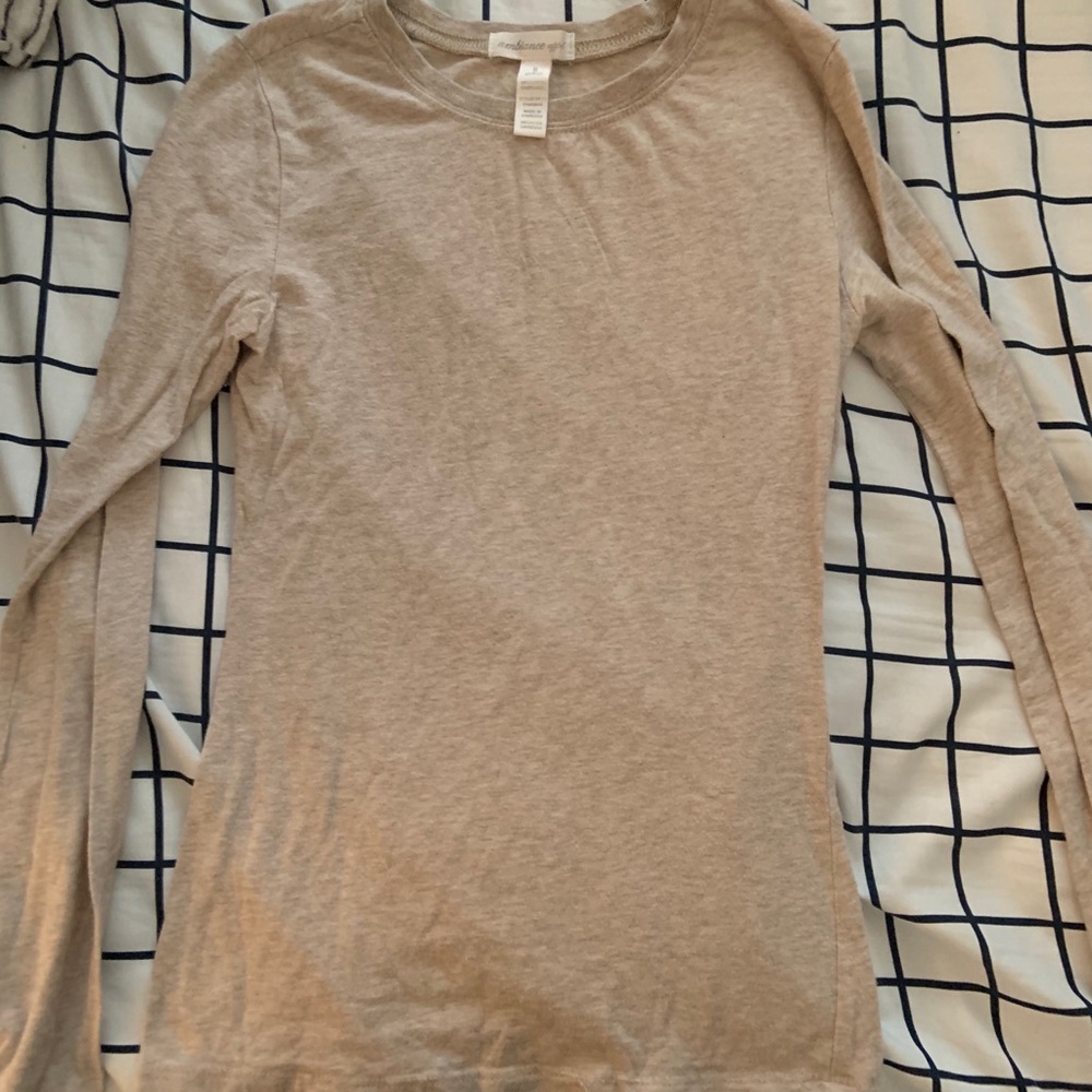 Tan long sleeve tee